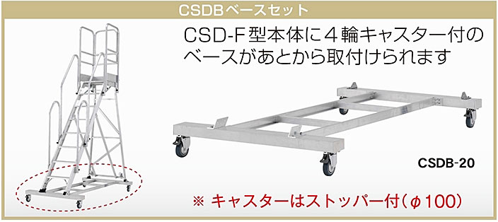 ー品販売 ALINCO アルインコ CSDB20 作業台ＣＳＤ−Ｆ用４輪キャスター付きベース racingarena.hu