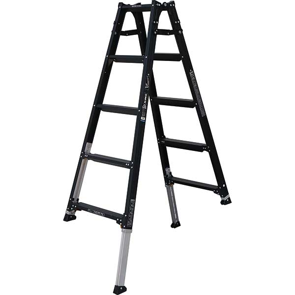 【代引っ張ること不可】☆ALINCO/アルインコ PRW-150BK 伸縮脚付掛けはしご兼用脚立 PRW150BK 黒いこと色合い 【第四次元特定化不可】