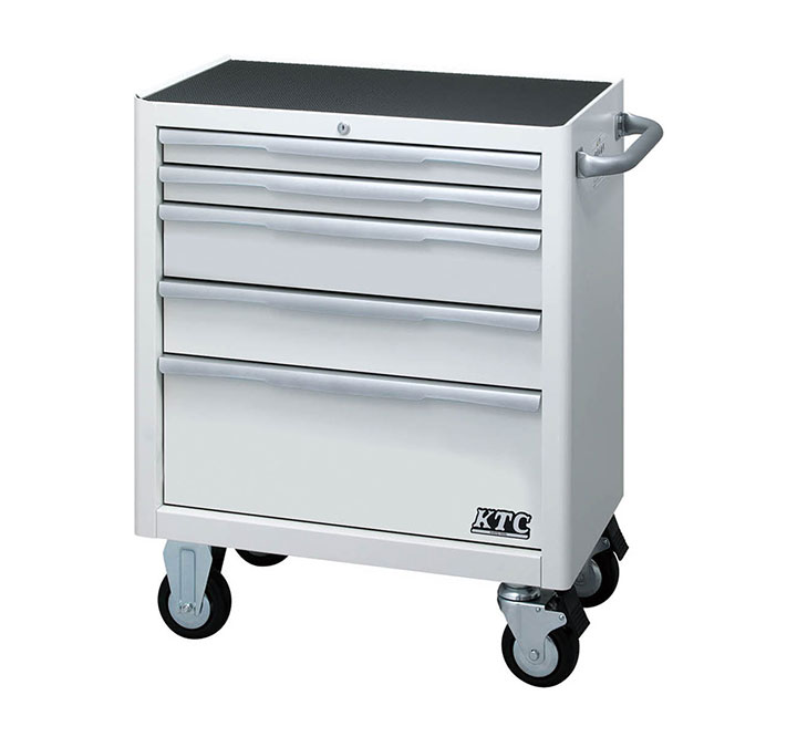 【代引き不可】☆KTC/京都機械工具　EKW-1005WH　ローラーキャビネット　(5段5引出)　ホワイト　【日時指定・返品不可】【車上渡し】｜工具ショップ