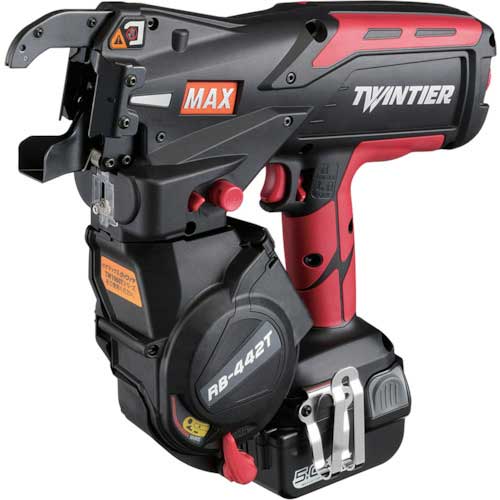☆マックス/MAX RB90698 RB-442T-B2C/1450A マックス鉄筋一緒になる機 ツインタイア 申し受ける器・蓄電池容器に並べる2個・容れもの付