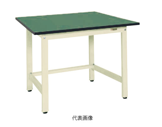 【代引き不可】☆サカエ TKS-127FEI 軽量高さ調整作業台ＴＫＳタイプ（ＲｏＨＳ１０指令対応） サカエリューム天板 W1200×D750×H740～940ｍｍ アイボリー （038404）