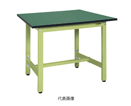 【代引き不可】☆サカエ TKS-127FE 軽量高さ調整作業台ＴＫＳタイプ（ＲｏＨＳ１０指令対応） サカエリューム天板 W1200×D750×H740～940ｍｍ グリーン （038364）