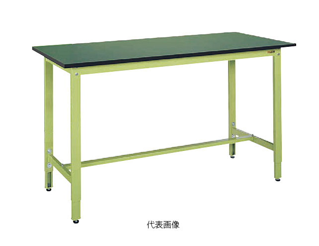 【代引き不可】☆サカエ TKK6-096FE 軽量高さ調整作業台TKK6タイプ(RoHS10指令対応) サカエリューム天板 W900×D600×H600~800mm グリーン (038411)