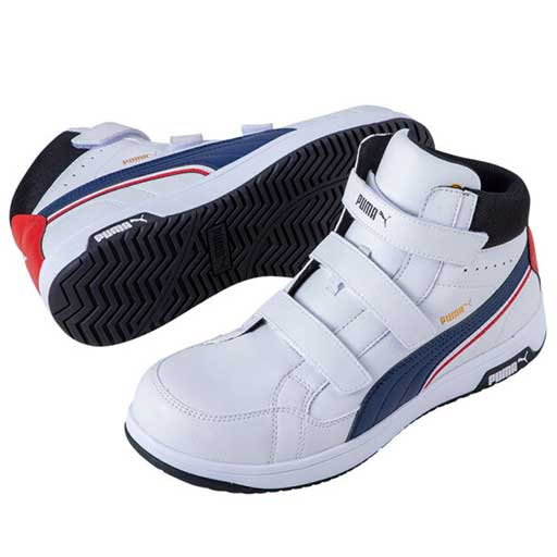 ☆ピューマ/PUMA NO.63.204.0 エア湖捩じり2.0 ホワイト・ミッド・フック＆繰り返し heritage Airtwist 2.0 White Mid H\u0026L (25.0珊～28.0珊) ヘリテイジ やり方靴 セーフティシューズ