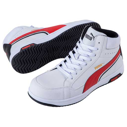 ☆プーマ/PUMA NO.63.208.0 Airtwist 2.0 WHITE MID エアツイスト2.0 ホワイト・ミッド (25cm~28.0cm) ヘリテイジ 作業靴 セーフティシューズ|工具ショップ