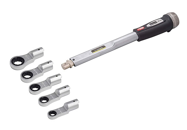 【予約注文・7月下旬以降出荷予定】☆TONE/トネ　T12D50RM50　差替式トルクレンチラチェットめがねヘッドセット　差込部12mm　めがねヘッド5個付｜工具ショップ