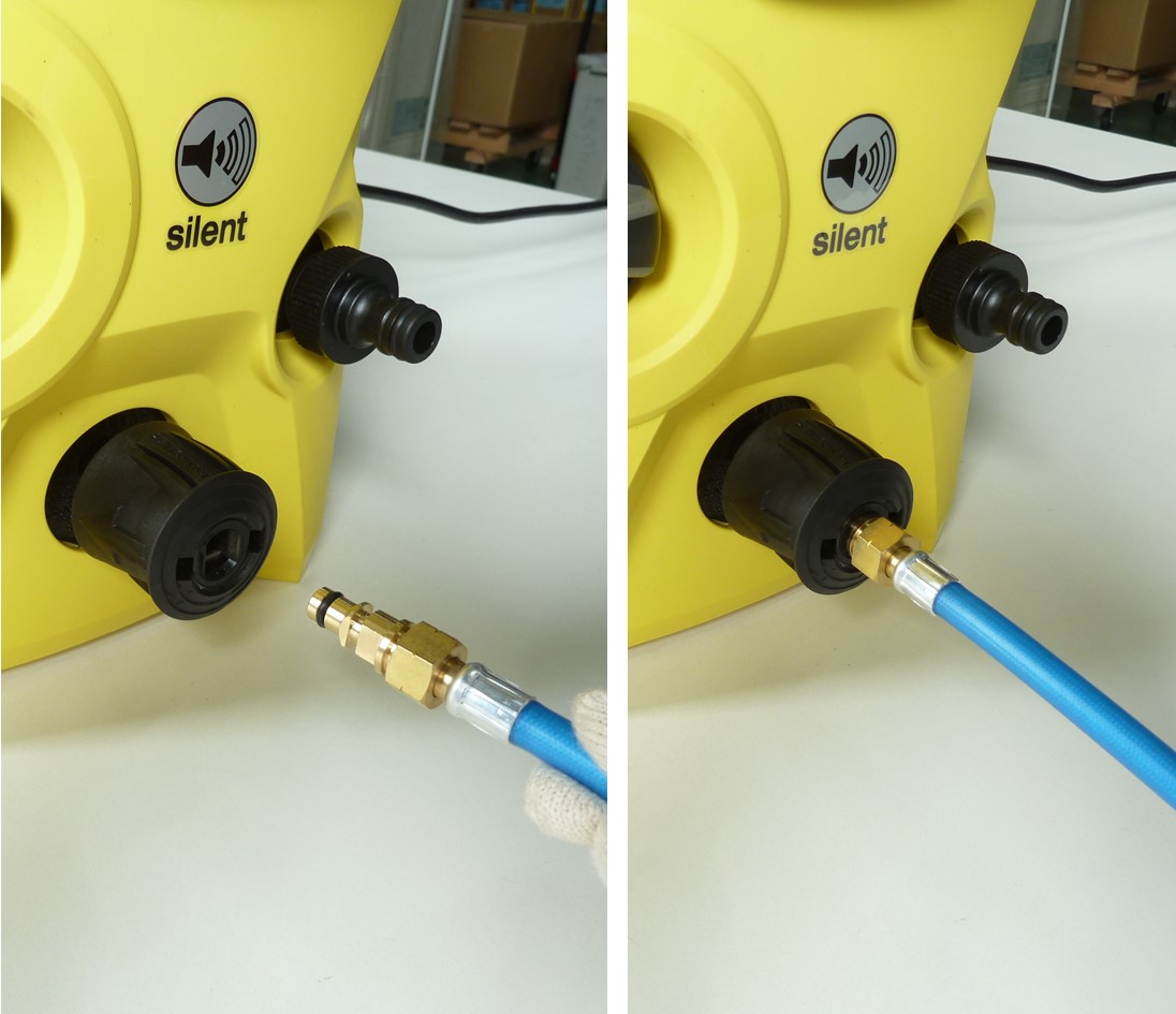 楽天市場 ケルヒャー 用 エアコン洗浄 ノズル ガン キット 6ｍ スカイブルー 業務用エアコン専用 Karcher 高圧洗浄機クイックコネクト式専用 先端は360度回転式 高圧ホースはスリムタイプ 内径5mm ねじg1 4 ワンタッチカプラー ボールコック付 エアコン 洗浄プロ