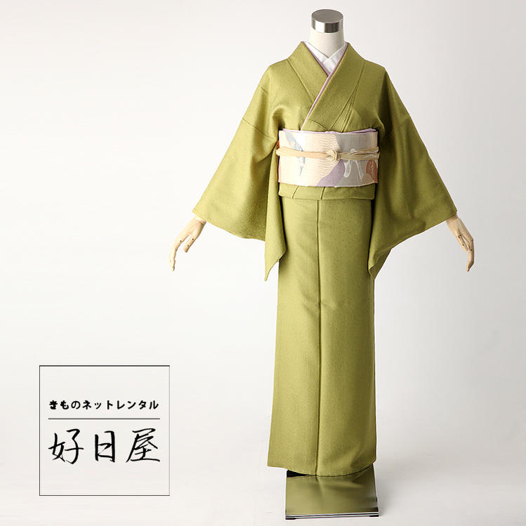 美品】色無地着物 一つ紋付き 今様色 身丈161/裄66.5cmの+inforsante.fr