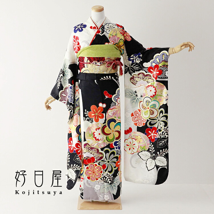 楽天市場】【レンタル】 振袖 フルセット 正絹 適応身長153〜168cm 白 ...
