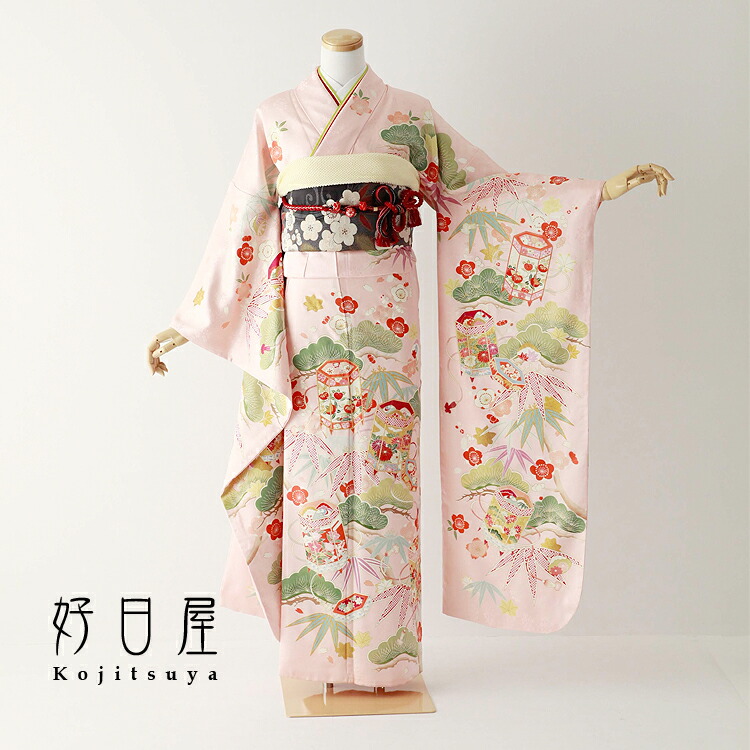 楽天市場】【レンタル】 振袖 フルセット 正絹 適応身長157～172cm 青