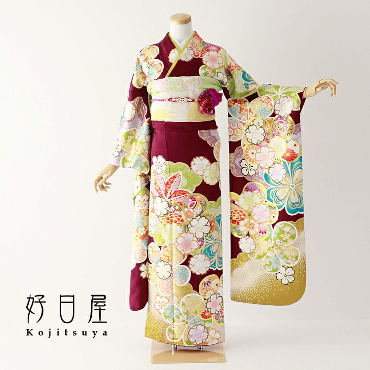 楽天市場】【レンタル】 振袖 フルセット 正絹 適応身長153〜168cm 白 ...