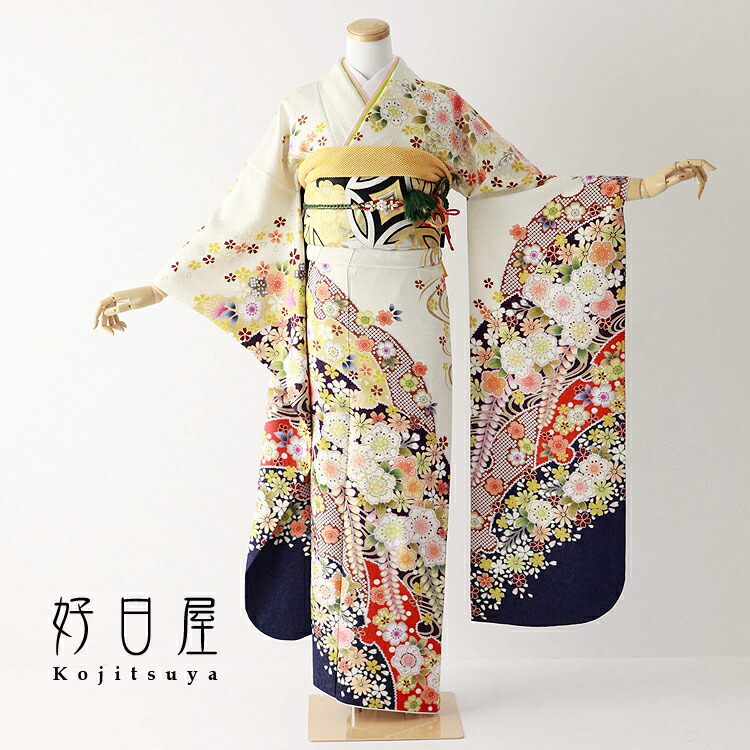 楽天市場】【レンタル】 振袖 フルセット 正絹 適応身長155〜170cm 緑 