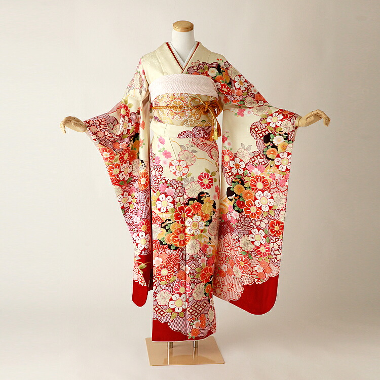 【レンタル】【成人式用】 振袖 フルセット 正絹 適応身長145-160cm 白 wh-070-s | きもの好日屋 【レンタル】【成人式用】 振袖 フルセット 正絹 適応身長145-160cm 白 wh-070-s | きもの好日屋