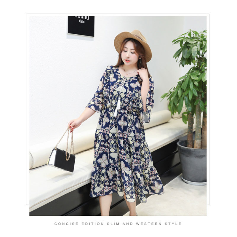 楽天市場 大きいサイズ レディース シフォン ワンピース きれいめ 花柄 ゆったり 膝丈 マキシ丈 半袖 Aライン 体系カバー レジャー 旅行 春 夏 秋 服 服装 さらさら 代 30代 40代 ファッション サンスリーショップ