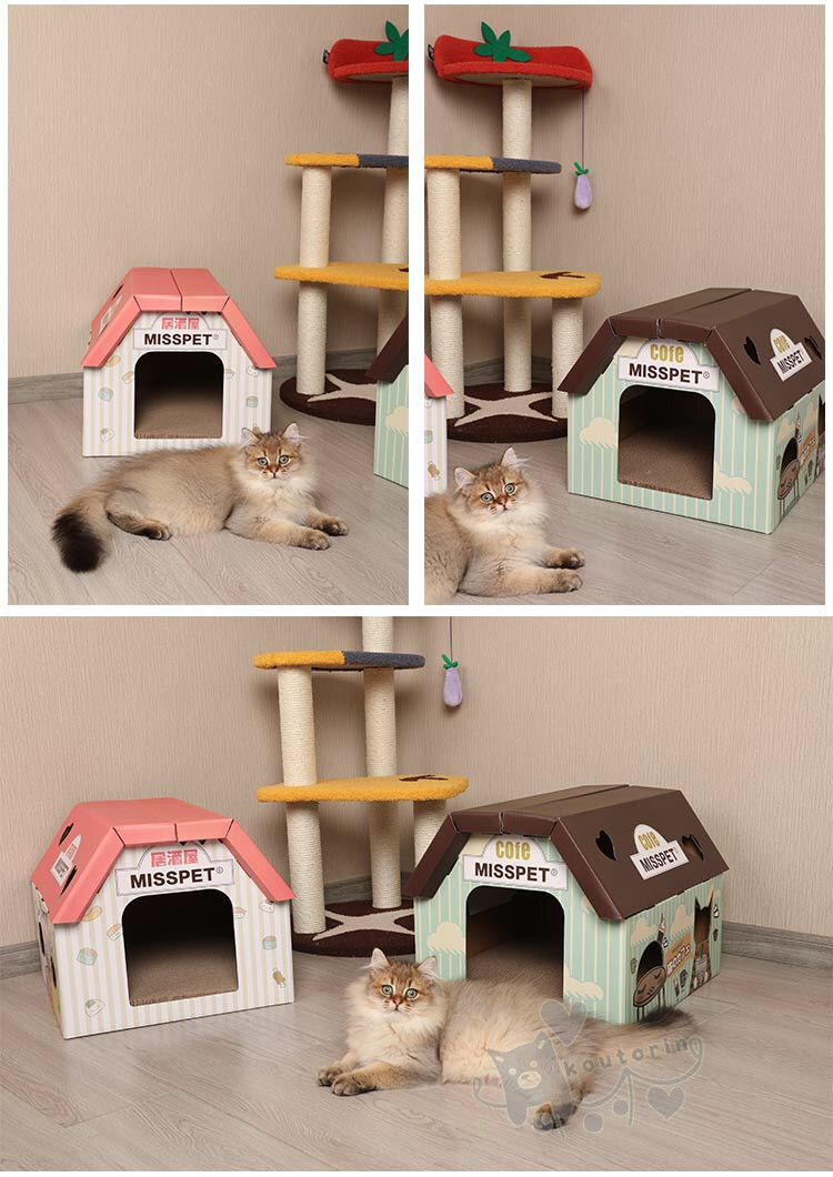 楽天市場 子猫用 子犬用 小型犬用 超可愛い ペット用 ネコハウス 犬小屋 安眠 ぐっすり眠れる 犬猫 兼用 ペット用品 5kg以内 Koutorin