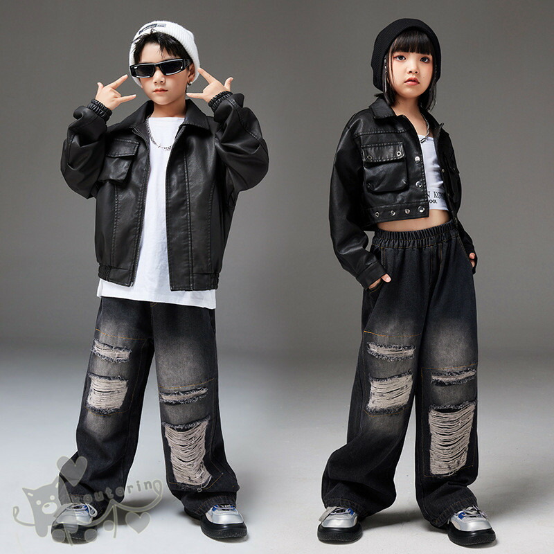 【希少】DRESS CAMP ホースレザー スタッズ レザージャケット フリンジ 楽天市場】へそ出し レザージャケット キッズダンス衣装