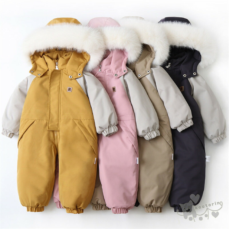 ロンパース ベビー キッズ スキーウェア つなぎ ベビー用 ジャンプスーツ オールインワン 全4色 雪遊び　防風 暖かい ナイロン 裏ボア 薄綿 スキースーツ スノーボードウェア 男の子 女の子 防寒 あったか90-120cm送料無料一部即納 5,184円