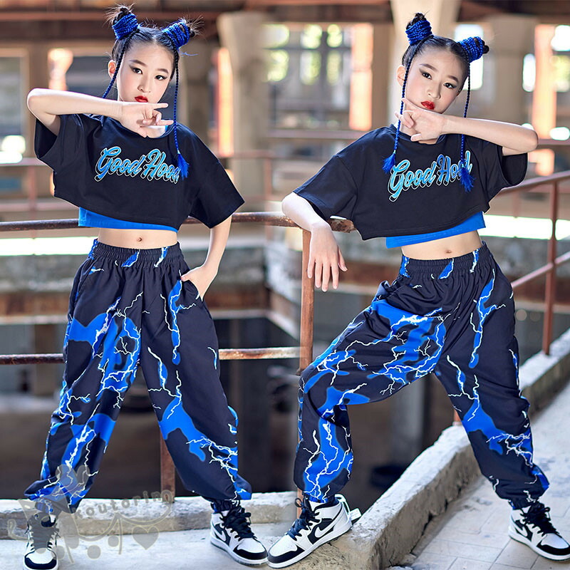 楽天市場】ダンス衣装 ヒップホップ 女の子 黒青Tシャツ インナー