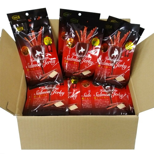 北海道えりも まるでん　鮭ジャーキーチーズ入り(35g)&times;24袋（1ケース）業務用　箱買い　まとめ買い　珍味/おつまみ/酒の肴/サーモン｜PASSIOS（パシオズ）