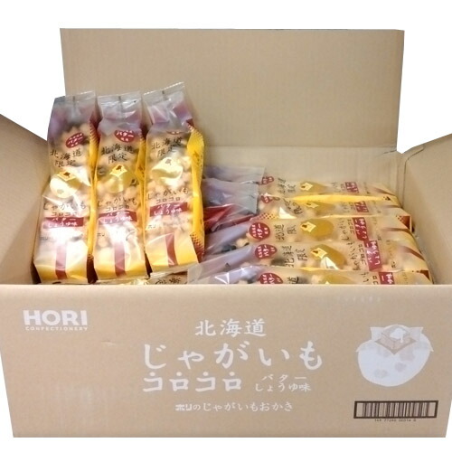 HORI　じゃがいもコロコロ　バターしょうゆ味　(170ｇ)×30袋（1ケース）　業務用 　箱買い　まとめ買い　ホリ　おかき　和菓子　米菓　有名ブランド　北海道土産　醤油