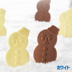 冬季限定商品　石屋製菓　雪だるまくんチョコレート(ホワイト)18枚入