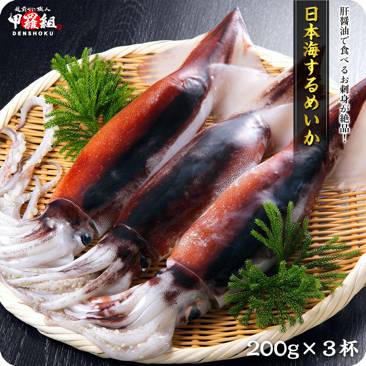 楽天市場 能登小木港産 船凍イカ2ハイ いか スルメイカ あす楽 楽ギフ のし 楽らくギフト 北陸水産カネイシ丸