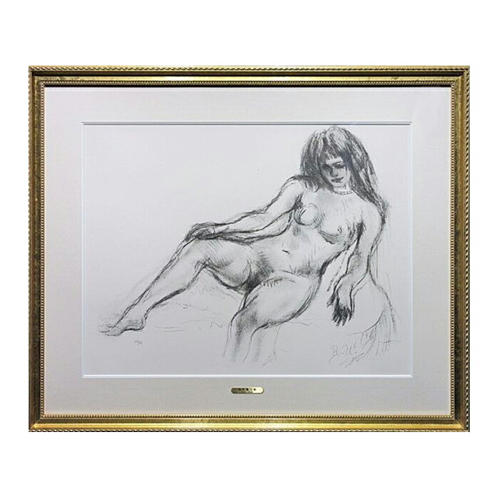 楽天市場】梅原龍三郎 『座る裸婦』 版画 絵画 リトグラフ 名画