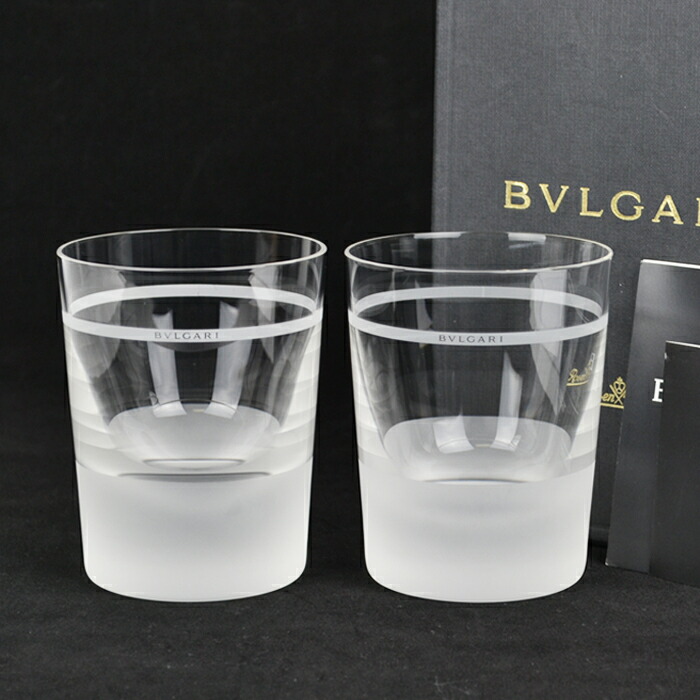 未使用 BVLGARI ×Rosenthal ブルガリ×ローゼンタール タンブラー 2点 ペア ロックグラス SY5095B2 未使用 BVLGARI ×Rosenthal ブルガリ×ローゼンタール タンブラー