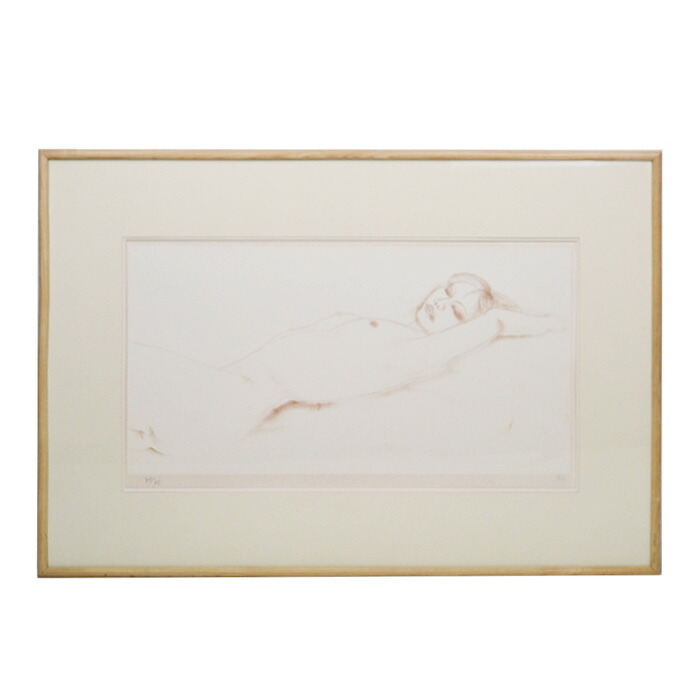 加山又造 裸婦 リトグラフ 85/95 日本人作家 日本画家 サイン入り【中古】｜kousei 店