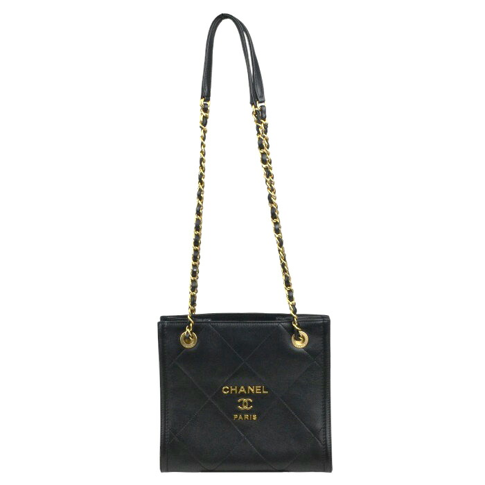 CHANEL シャネル マトラッセ トートバッグ チェーン バッグ レザー AS2750 ブラック ゴールド 金具 【中古】 a-2607｜kousei 店