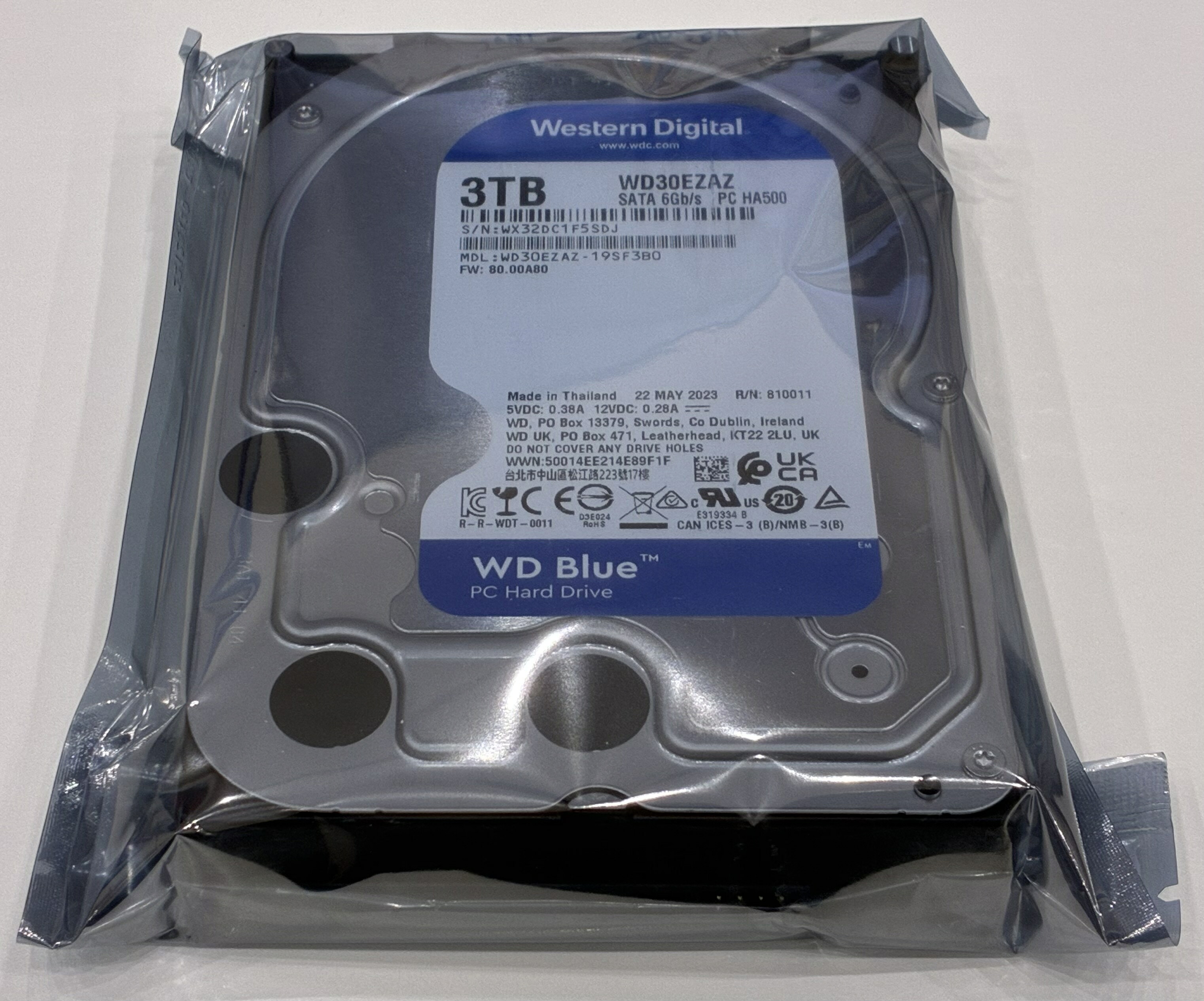 WD Blue WD30EZAZ Western Digital 3.5インチ 内蔵HDD 256MB 3TB SATA 6.0 5400rpm
