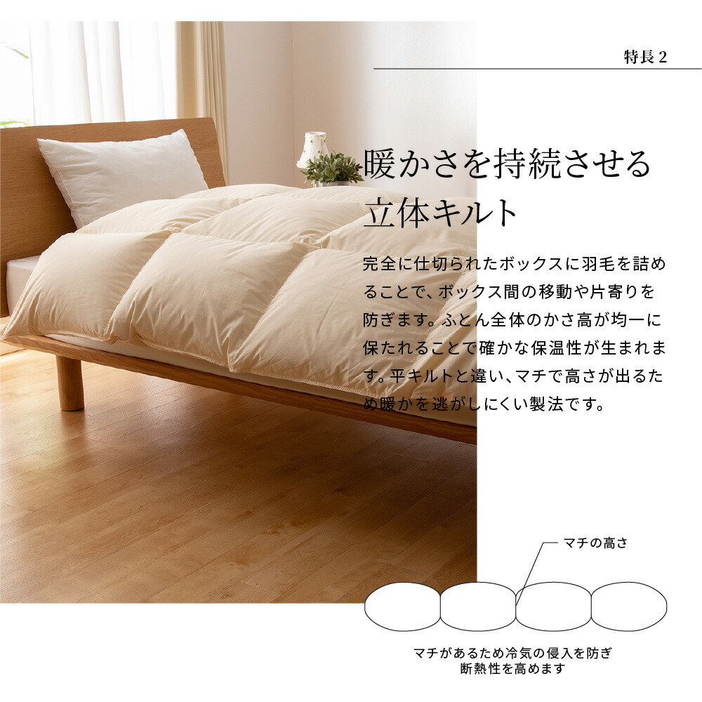 【送料無料】6060SERIESホワイトグース90%本掛けふとん(SDサイズ170cm×210cm)