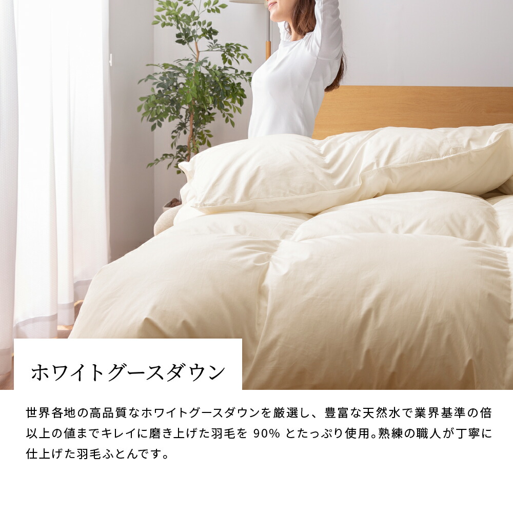 【送料無料】6060SERIESホワイトグース90%本掛けふとん(SDサイズ170cm×210cm)