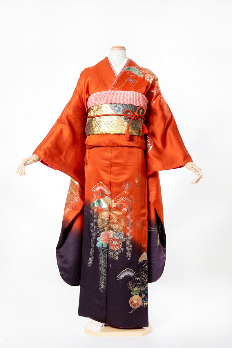 振袖 賃借 成年者式 sfuri035 茜色しだれ桜 赤 赤いこと 振り袖 ふりそで furisode 振袖仕掛ける フルセット 往復貨物輸送無料 華燭の典 交歓会 卒式 結納 着物 御召しもの kimono 貸御召しもの