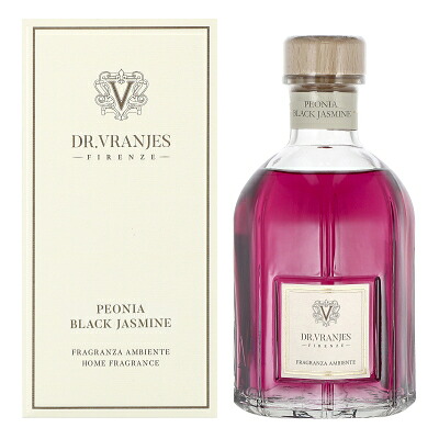マラソン期間中エントリーでポイント5倍＆最大1110円OFFクーポン★ドットール・ヴラニエス Dr. Vranjes ルームフレグランス ペオニア ブラック ジャスミン（PEONIA BLACK JASMINE） ディフューザー 500ml リード付き 【当日出荷14時まで_休業日除く】｜香水カンパニー