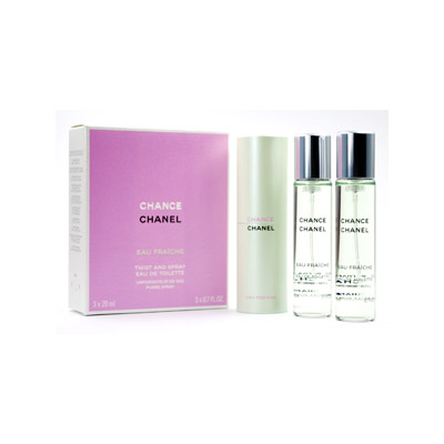 シャネル CHANEL チャンス オー フレッシュ ツイスト＆スプレー EDT SP 20ml×3 【香水】【当日出荷_休止中】【送料無料】【割引クーポンあり】