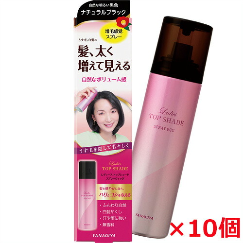 【10個】レディース　トップシェード　スプレーウィッグ　＜自然な明るい黒色＞ 100g×10個