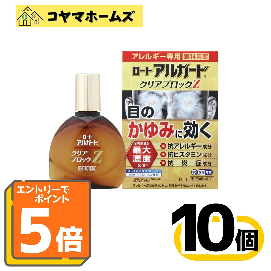 【マラソン★P5倍&LINEクーポン】【第2類医薬品】ロート アルガード クリアブロックZ 13mL 〔10セット〕(セルフメディケーション税制対象)※要エントリー|コヤマホームズ 店