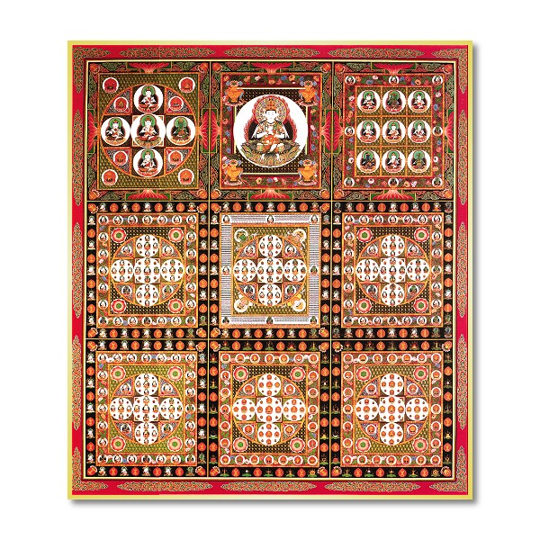 楽天市場】仏画色紙 金剛界曼荼羅 送料無料 送料込み （※送料無料は