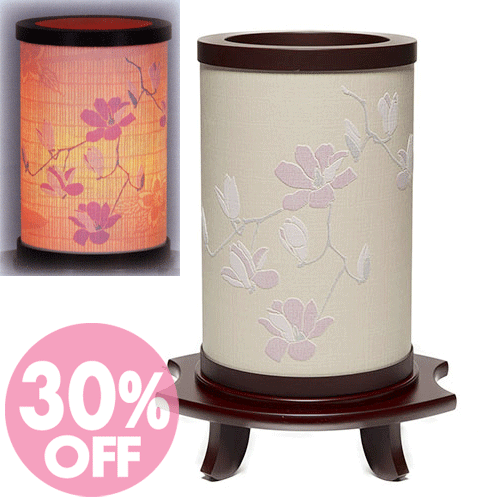 ■30%off■インテリア盆提灯（ちょうちん）｜霊前灯｜ まどか 木蓮 回転灯（一個） 天然木 国産品 盆提灯 盆ちょうちん モダン提灯 行灯 お盆 初盆　お供え 贈答 あかり 仏具 モダン 【smtb-TK】