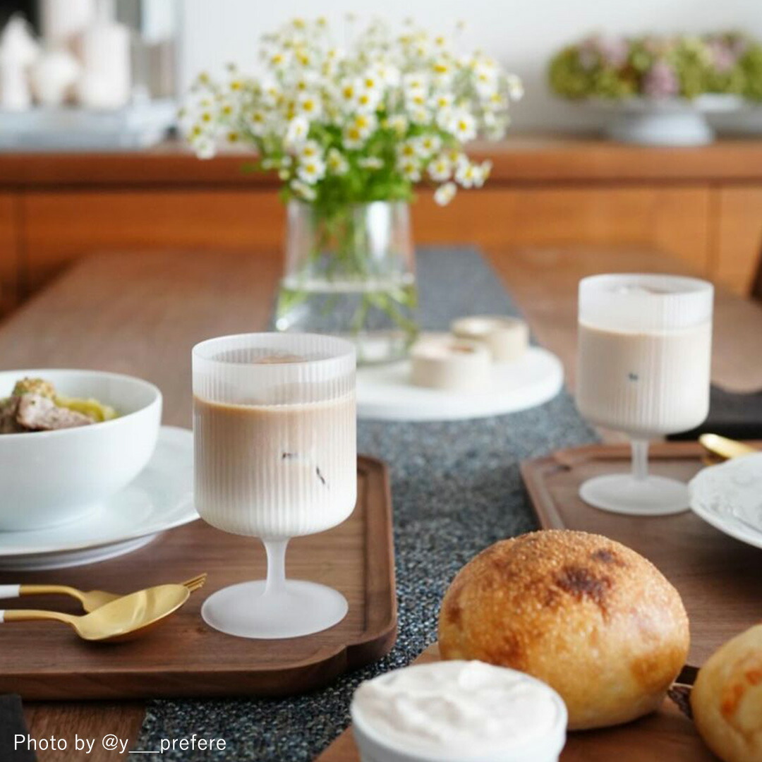 国内在庫あり】Ferm Living (ファームリビング) Ripple Wine Glasses(リップル ワイングラス）2個セット  クリア/スモークグレー/フロスト北欧/ガラス食器/日本正規販売店品