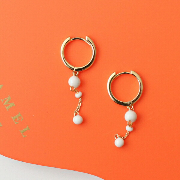 【お取り寄せ】 Enamel (エナメル) ピアス ローラ ボールド デイジー/ゴールド 北欧/日本正規代理店品
