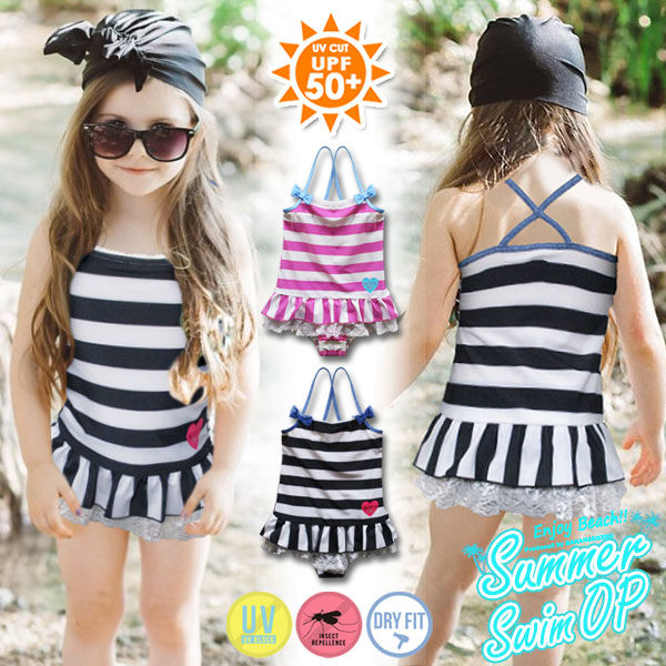 楽天市場 レース ボーダー 子供 水着 女の子 ワンピース セット ガールズ 女児 女子 子供水着 スイムウェア 子供服 ベビー キッズ ジュニア 幼稚園 小学生 中学生 ガール 可愛い おしゃれ 大人っぽい かっこいい プチプラ プール 海 レジャー Upf50 90cm 100cm 110cm 1cm