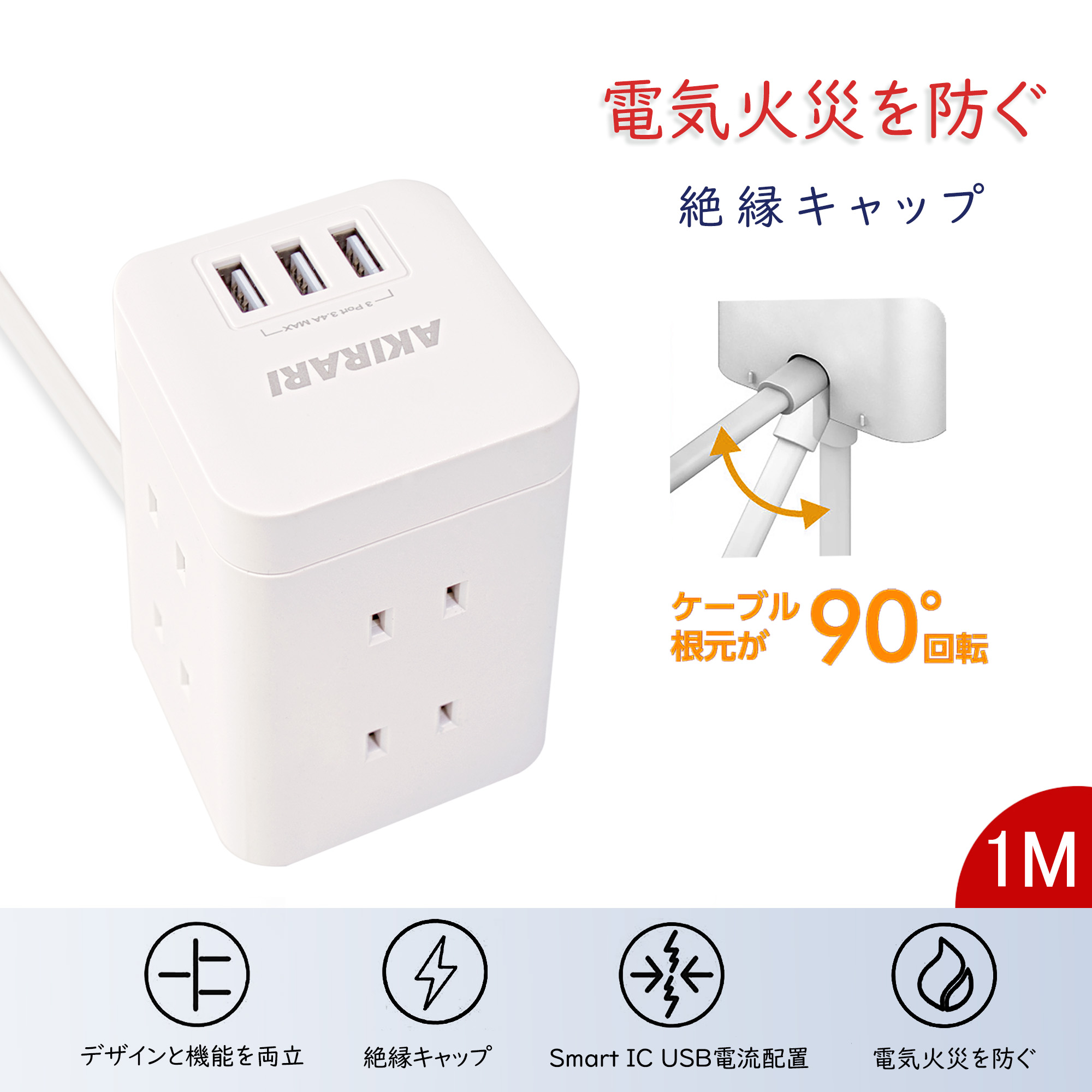 【楽天市場】【送料無料】コンセントタワー型 電源タップ タワー たこあしコンセント 携帯便利 usb+2p プラグ同時使用可能 Miniサイズ ...