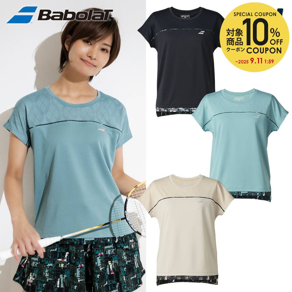 baaolatバボラ テニスウェア シャツ スコート ￼レディース M バボラ（BABOLAT）テニスウェア レディース ピュア 半袖 Tシャツ