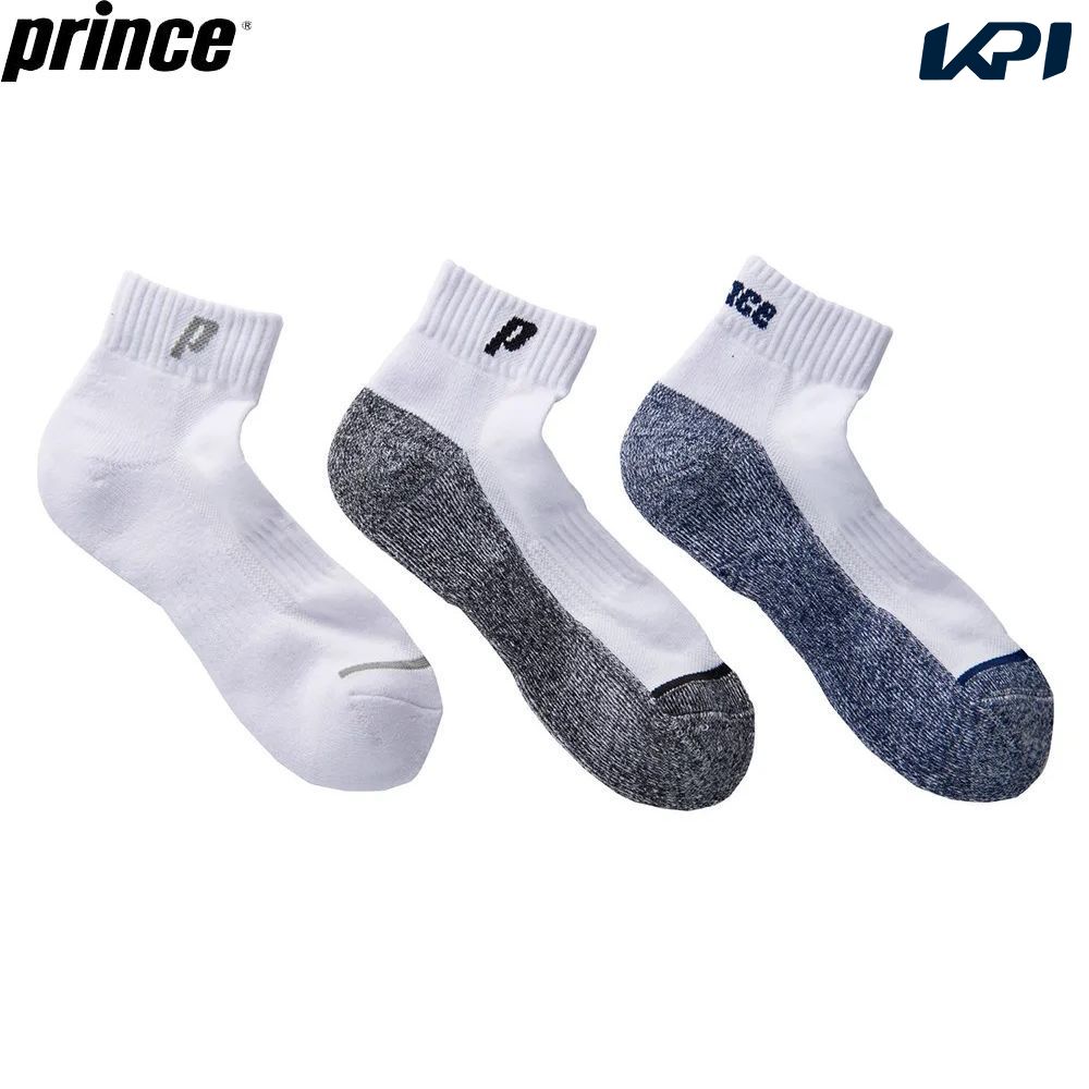 【ロット販売：入り数25】 Prince(プリンス) レディース ハーフ (3足セット) テニス ソックス (ps306s) ps201.jpg