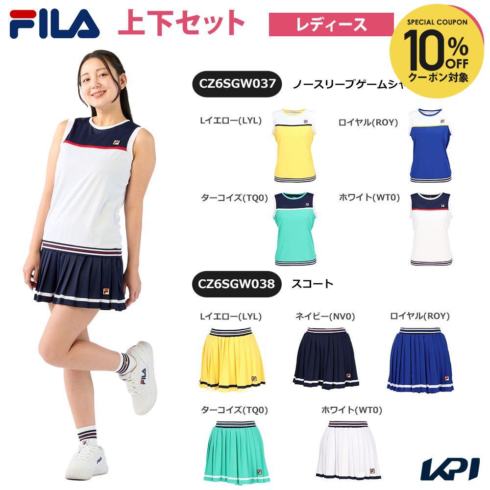 【10%OFFクーポン対象】【上下セット】フィラ FILA テニスウェア レディース ノースリーブゲームシャツ×スコート CZ6SGW037-CZ6SGW038 2026SS|KPI