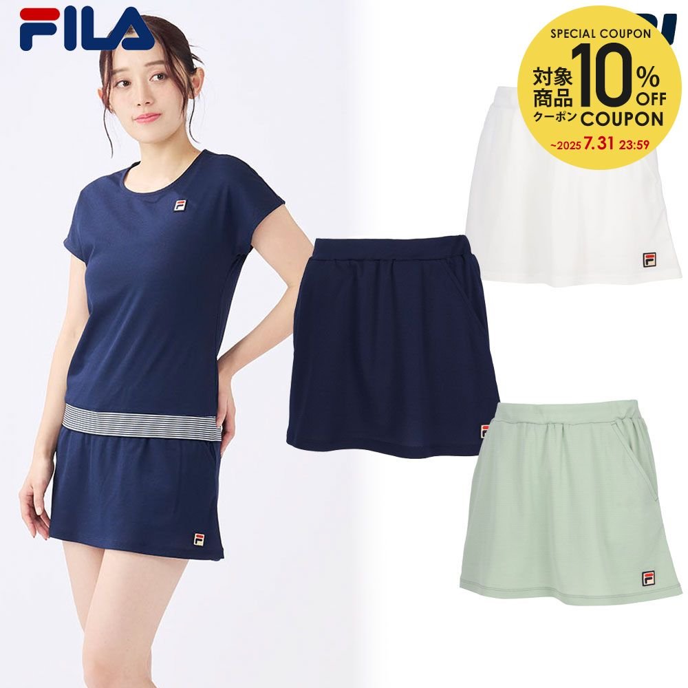 新作フィラ　2024秋冬　白プリーツスコートS FILA FILA(フィラ) スコート(ホワイト・サイズ：M) 返品種別A