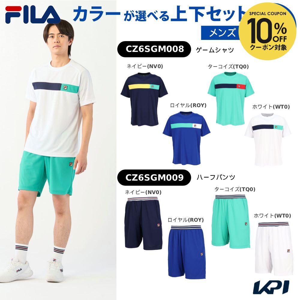 【10％OFFクーポン対象】【上下セット】フィラ FILA テニスウェア メンズ ゲームシャツ&times;ハーフパンツ CZ6SGM008-CZ6SGM009 2026SS｜KPI