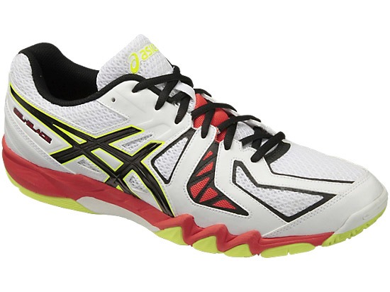 asics(アシックス)「GEL-BLADE5(ゲルブレード5)ホワイト×ブラックTOB520WB」バドミントンシューズ